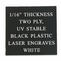 Black Over White 2-Ply Plastic Engraving Sheet Stock (12"x24"x1/16")